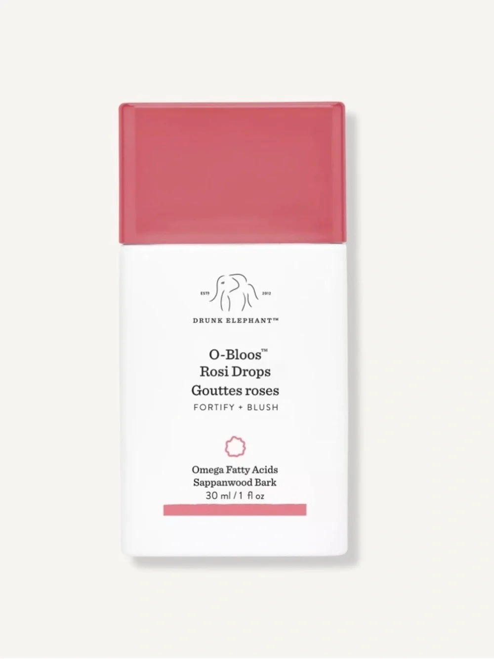 Drunk Elephant~O-Bloos Rosi Drops Fortify + Blush Full Sz 1oz, +sample, BNI, New